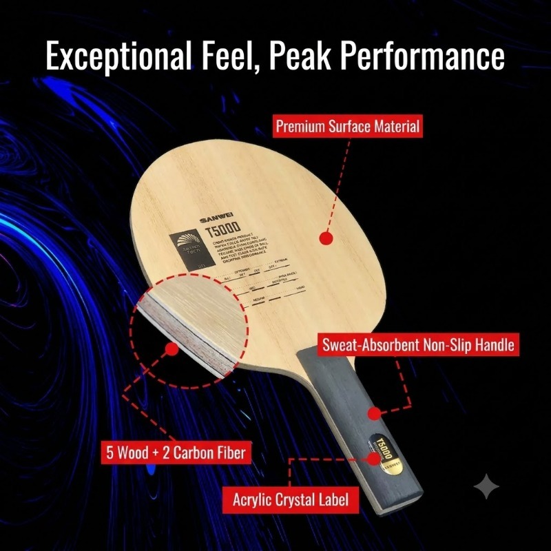 1pcs SANWEI T5000 Table Tennis - Table Tennis Player 评论和价格