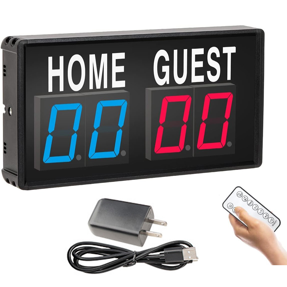 Portable 4 Digit LED Scoreboar - Table Tennis Score 评论和价格