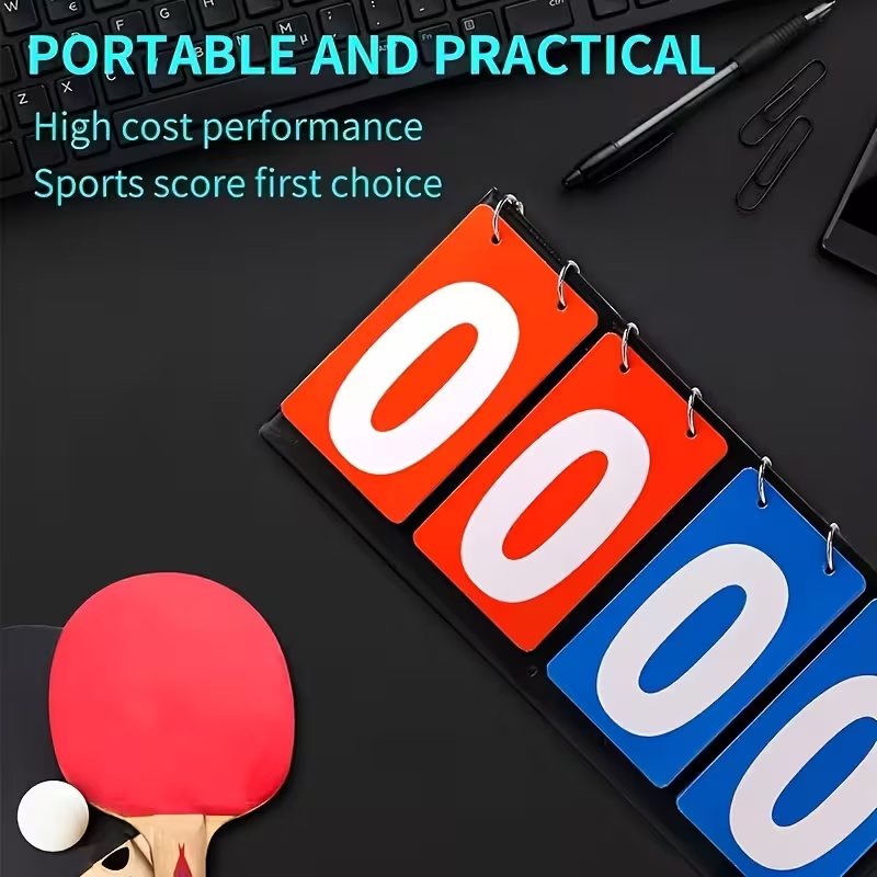 4‑Digit Flip Scoreboard Portab - Table Tennis Score 评论和价格