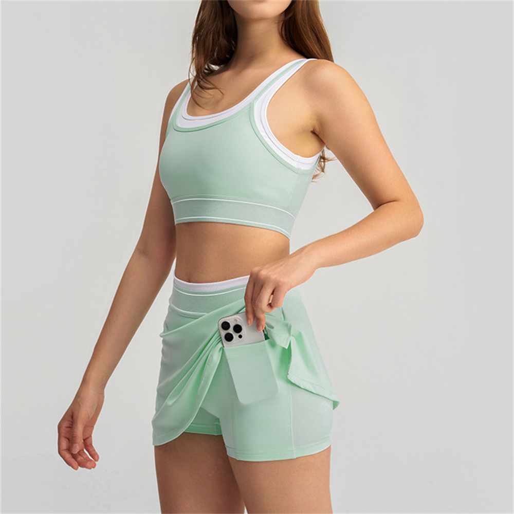 2PCS Yoga Set Women Outfits Sp - Table Tennis Jacket 评论和价格