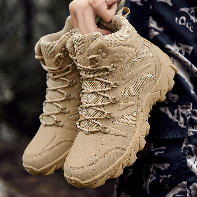 Men Army Boots Breathable Lace - Anti Loop Rubber 评论和价格