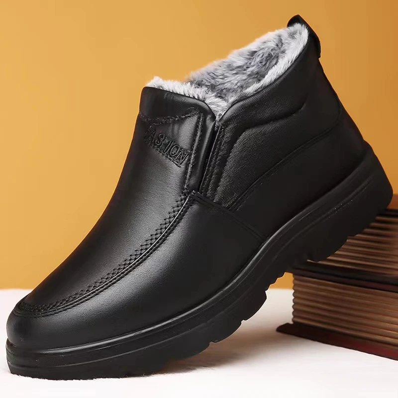 Winter Men's Ankle Boots Plush - Anti Loop Rubber 评论和价格