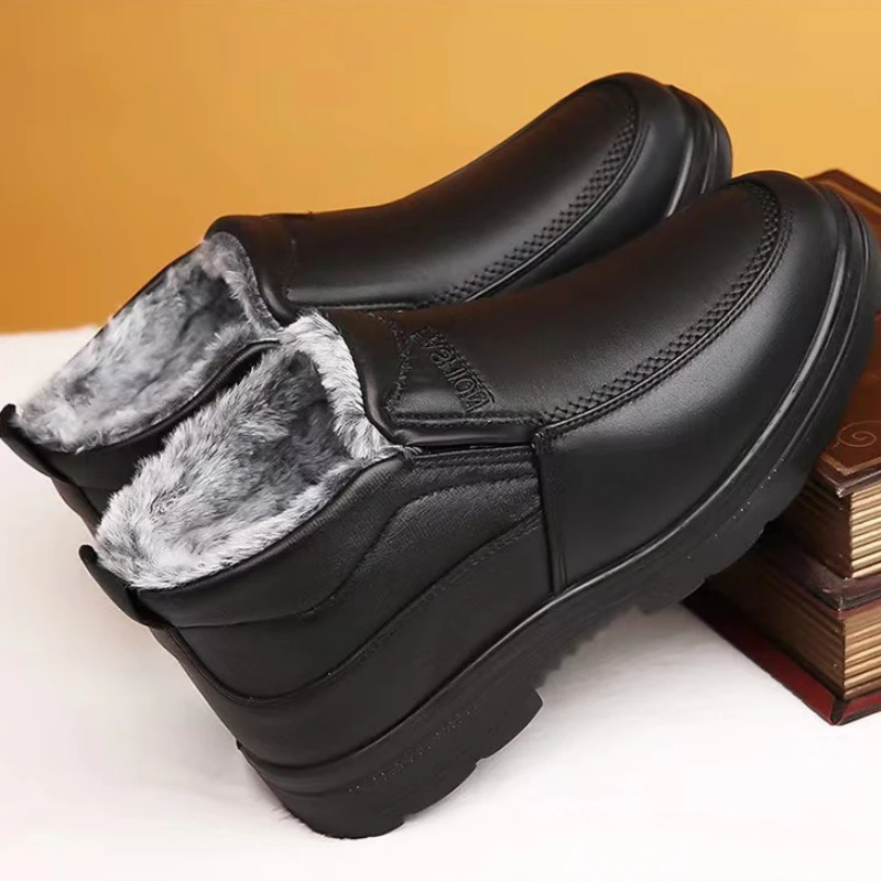 Winter Men's Ankle Boots Plush - Anti Loop Rubber 评论和价格