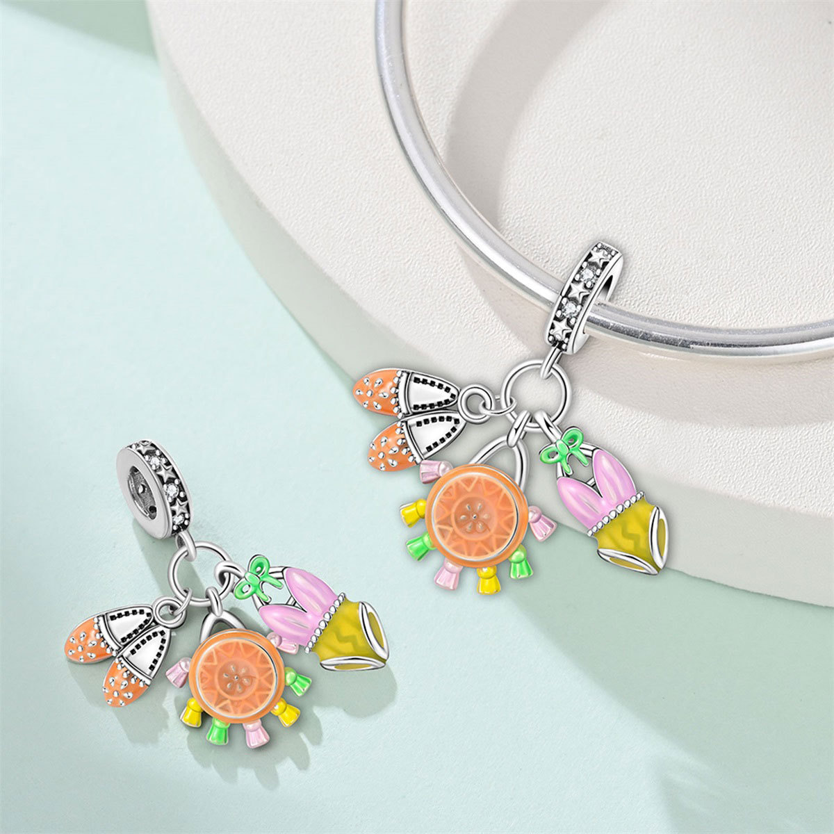 Original Charms Silver Plated  - Table Tennis Volleyball 评论和价格