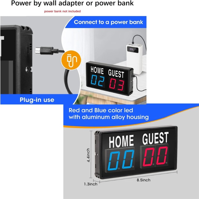 4-Digit LED Electronic Scorebo - Table Tennis Score 评论和价格