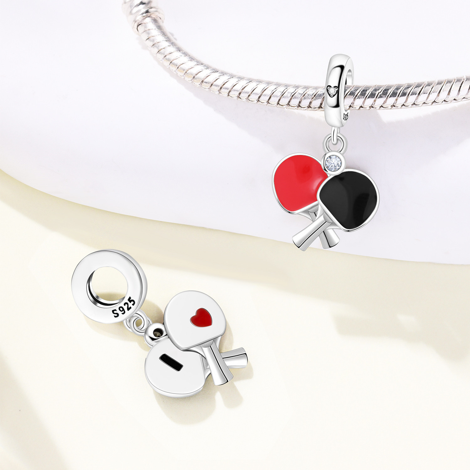 MISEFF S925 Sterling Silver Ch - Table Tennis Volleyball 评论和价格