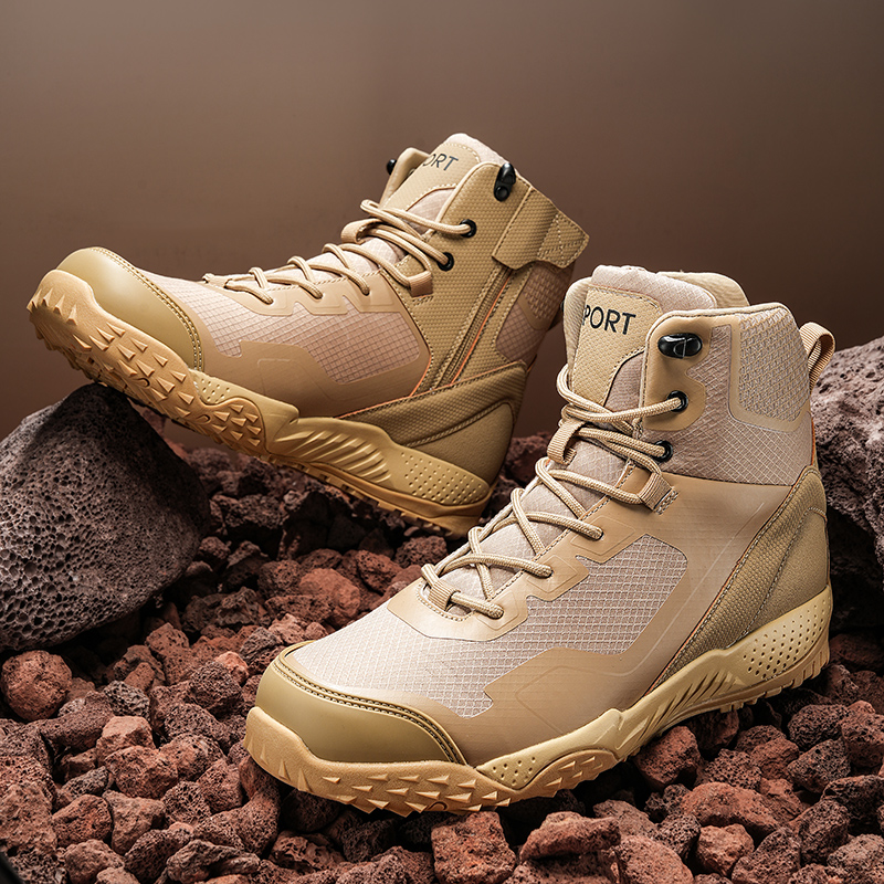 Men New Tactical Boots Outdoor - Anti Loop Rubber 评论和价格