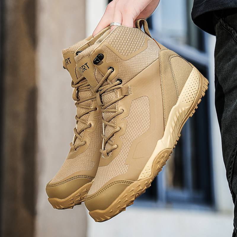 Men New Tactical Boots Outdoor - Anti Loop Rubber 评论和价格