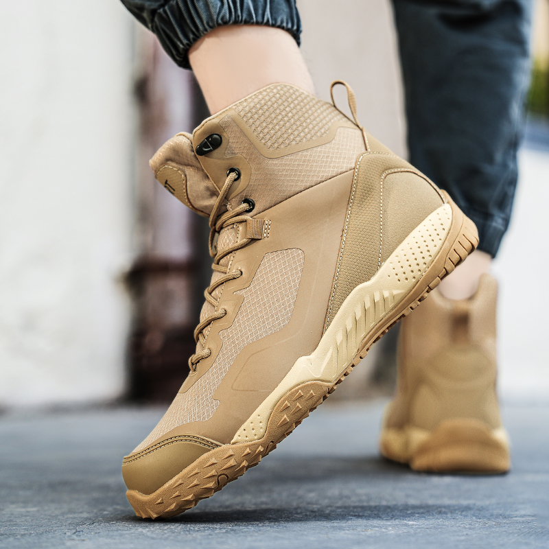 Men New Tactical Boots Outdoor - Anti Loop Rubber 评论和价格