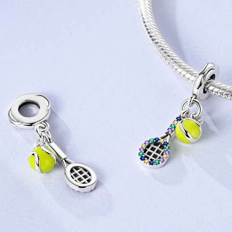 925 Sterling Silver Charms Bea - Table Tennis Volleyball 评论和价格